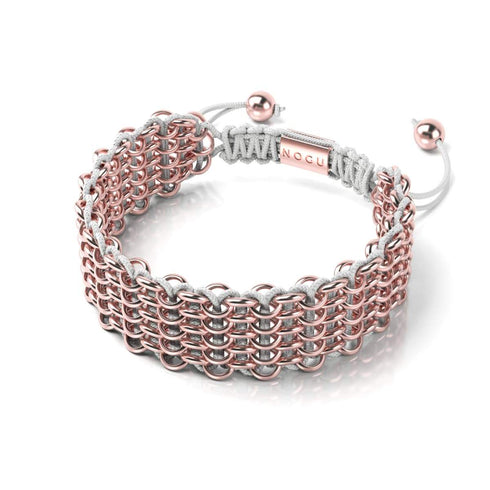 Baumfaultier-Glieder | Deluxe Kismet Armband | Weiß x Roségold